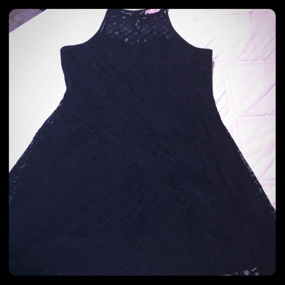 Candies black lace sleeveless dress
